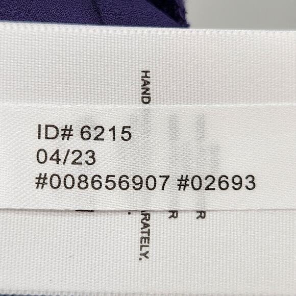 NWT Express Purple Sheer Dot Mock Neck Smocked Cuff 2Pc Blouse Set Women's XL - Picture 5 of 11